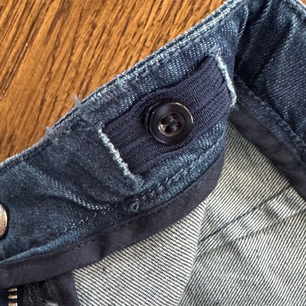 Jacadi Paris Blue Jeans with Pink Trim Ruffle Pocket Detail - Picture 14 of 15